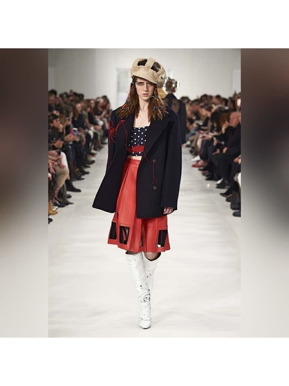 MAISON Margiela Runway red leather skirt 4(40) BNWT